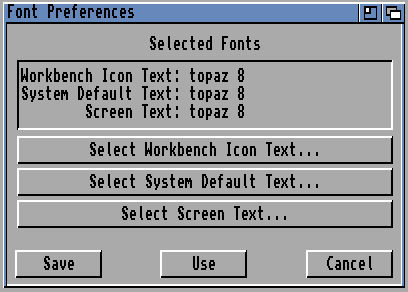 Font preferences
