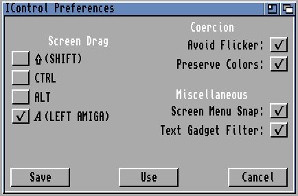 IControl preferences