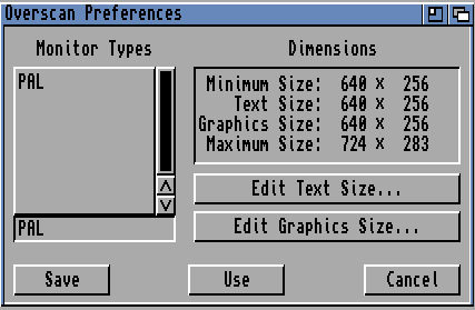 Overscan preferences