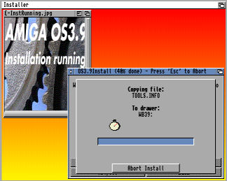 installation copying files