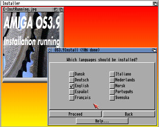 installation language