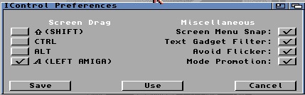 IControl preferences