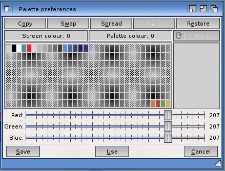 Palette preferences