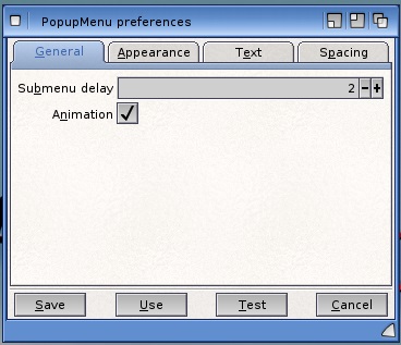 Popup preferences