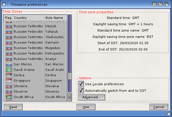 Timezone Preferences