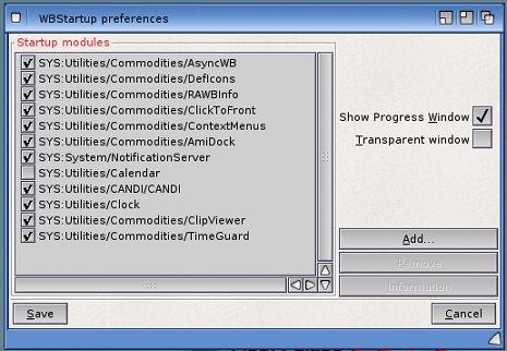 WBStartup preferences